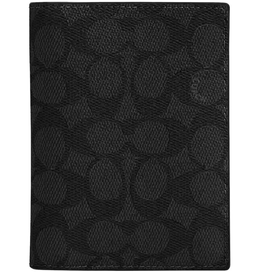 Ví Coach Passport Card Case 'Black' CW170-QBMI5 Ví Coach Passport Card Case 'Black' CW170-QBMI5