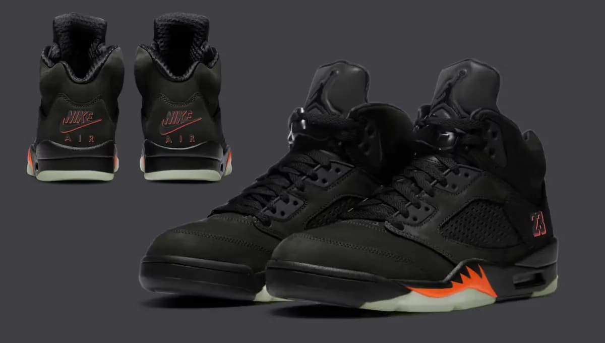 Jordan 5 “Halloween” – Phối màu đen huyền bí cho mùa lễ hội Jordan 5 “Halloween” – Phối màu đen huyền bí cho mùa lễ hội