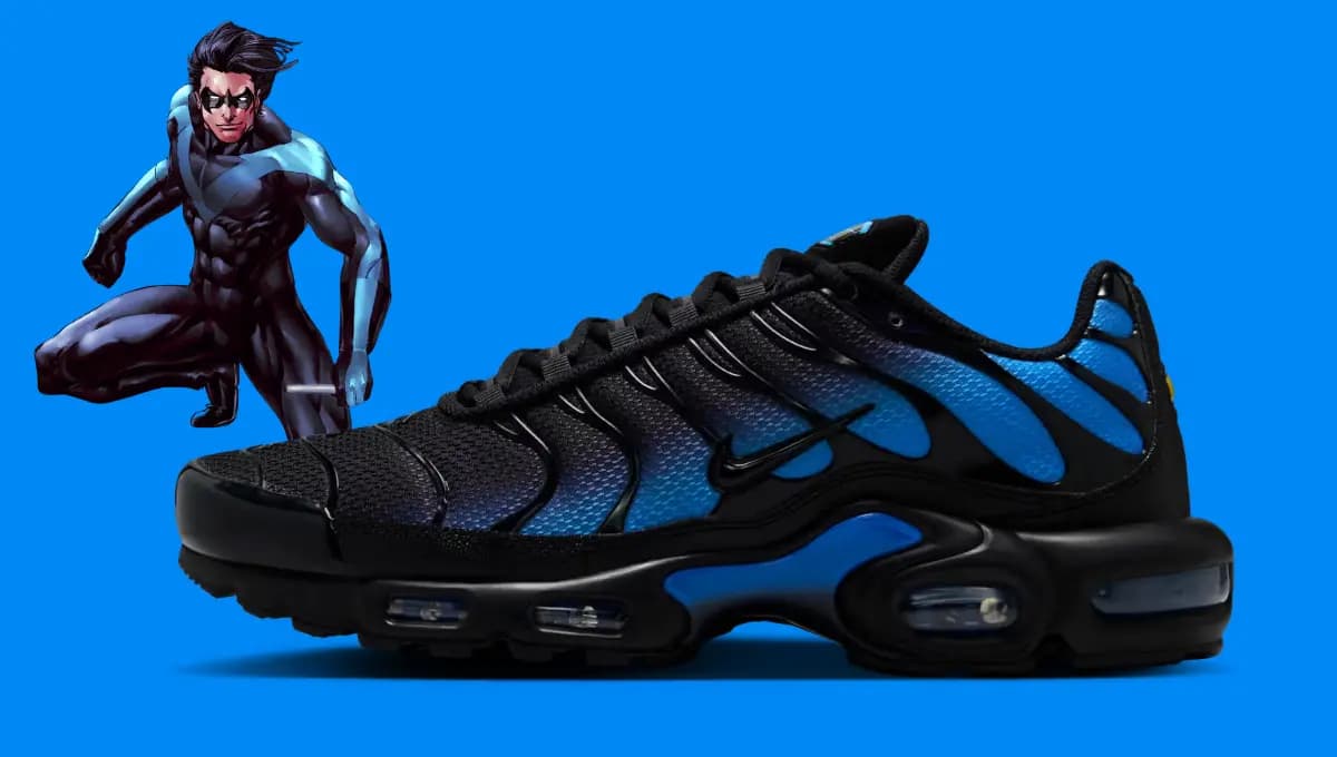 Nike Air Max Plus “Nightwing” – Thiết kế đậm chất truyện tranh DC Nike Air Max Plus “Nightwing” – Thiết kế đậm chất truyện tranh DC