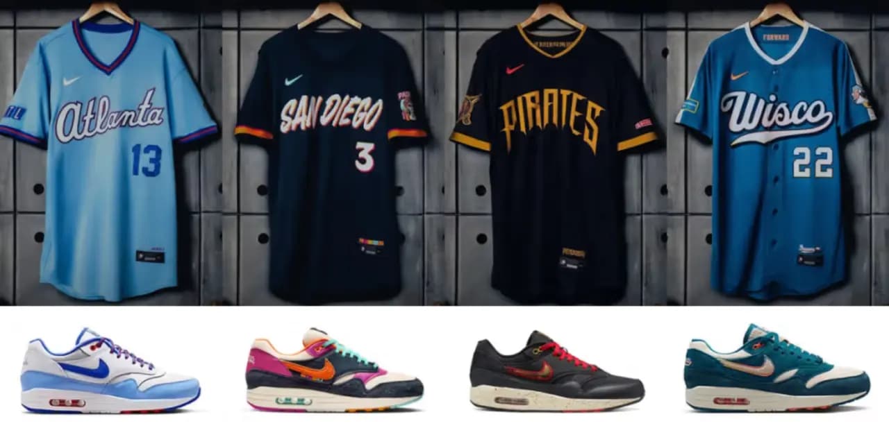 Nike Air Max ra mắt BST lấy cảm hứng từ MLB City Connect 2026 Nike Air Max ra mắt BST lấy cảm hứng từ MLB City Connect 2026