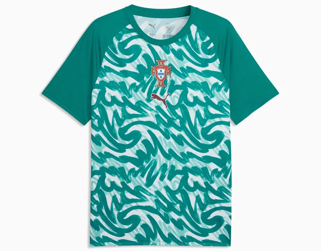 Áo Puma Portugal 2026 Warmup 'Green Lagoon’ 784788-38 — kich-thuoc: XL Áo Puma Portugal 2026 Warmup 'Green Lagoon’ 784788-38 — kich-thuoc: XL
