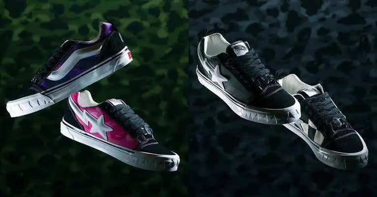 BAPE và Vans mang họa tiết rằn ri lên mẫu giày Knu Skool BAPE và Vans mang họa tiết rằn ri lên mẫu giày Knu Skool