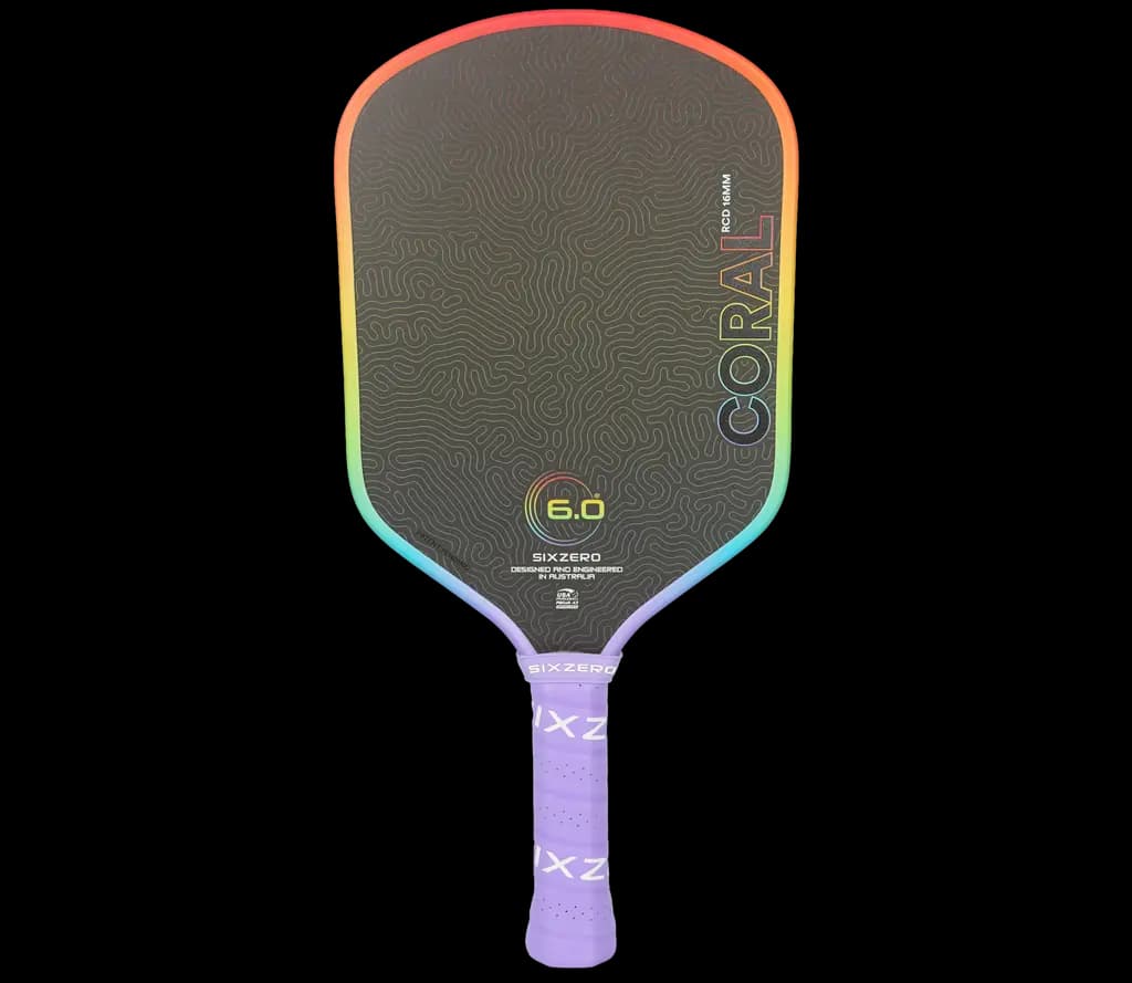 Vợt Pickleball Six Zero Coral Standard 16mm 'Rainbow' Vợt Pickleball Six Zero Coral Standard 16mm 'Rainbow'