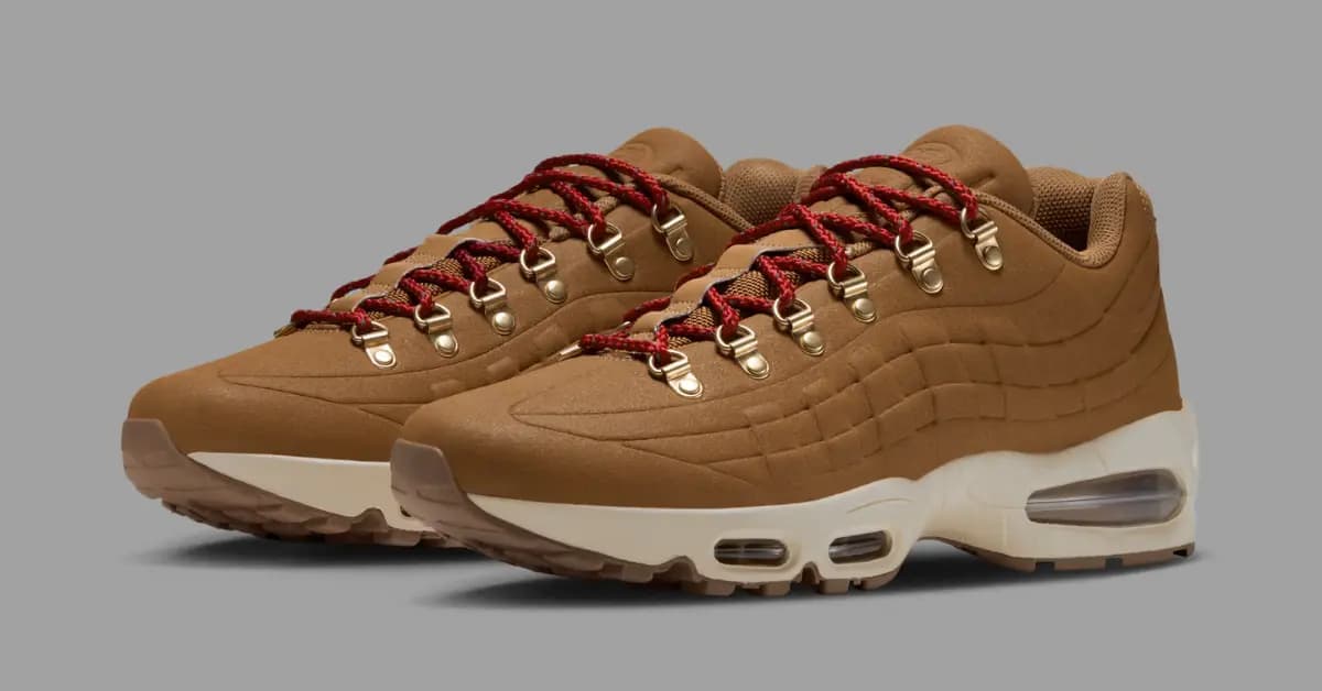 Air Max 95 Wheat mang cảm hứng hiking vào thiết kế kinh điển Air Max 95 Wheat mang cảm hứng hiking vào thiết kế kinh điển