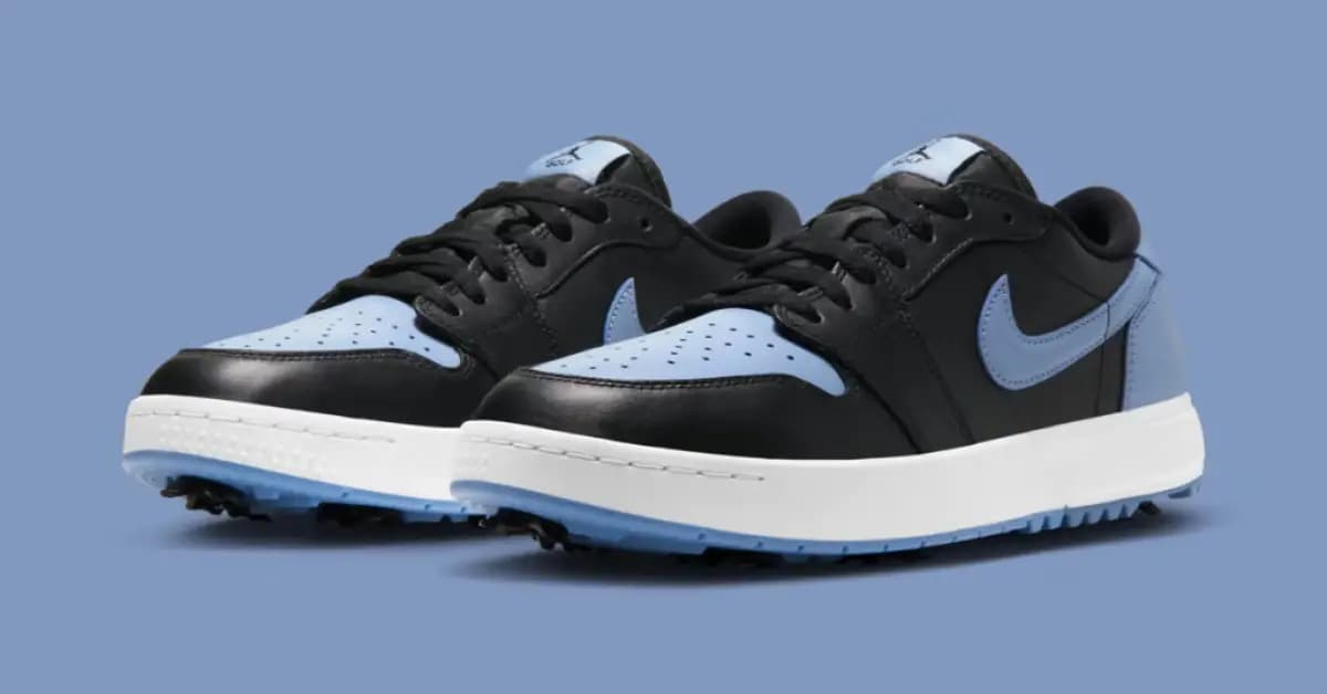 Jordan 1 Low OG Golf “Chambray” mang sắc xanh lên sân golf Jordan 1 Low OG Golf “Chambray” mang sắc xanh lên sân golf