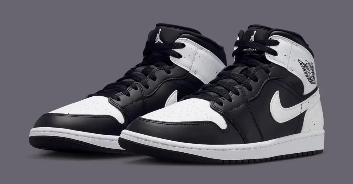 Jordan 1 Mid “Oreo” nổi bật với họa tiết đốm đen trắng Jordan 1 Mid “Oreo” nổi bật với họa tiết đốm đen trắng