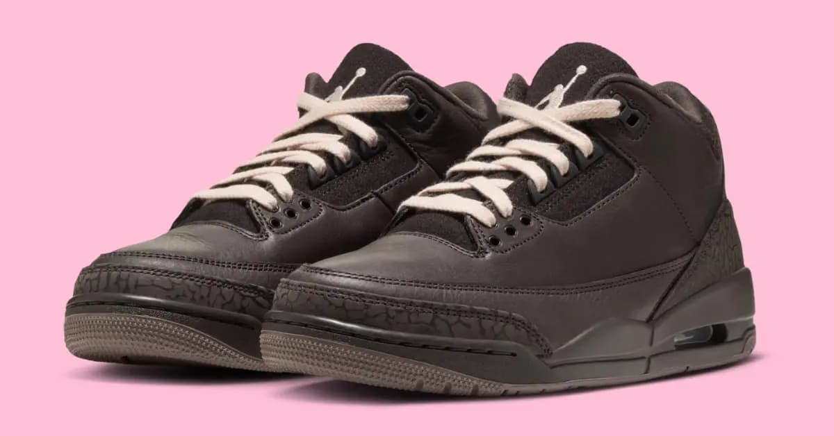 Jordan 3 Fireside nổi bật với tông nâu và dây giày hồng Jordan 3 Fireside nổi bật với tông nâu và dây giày hồng
