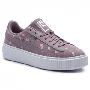 Alternative view of Giày Puma Suede Platform Dots Jr 'Eldberry Peach Bu' 368991-01
