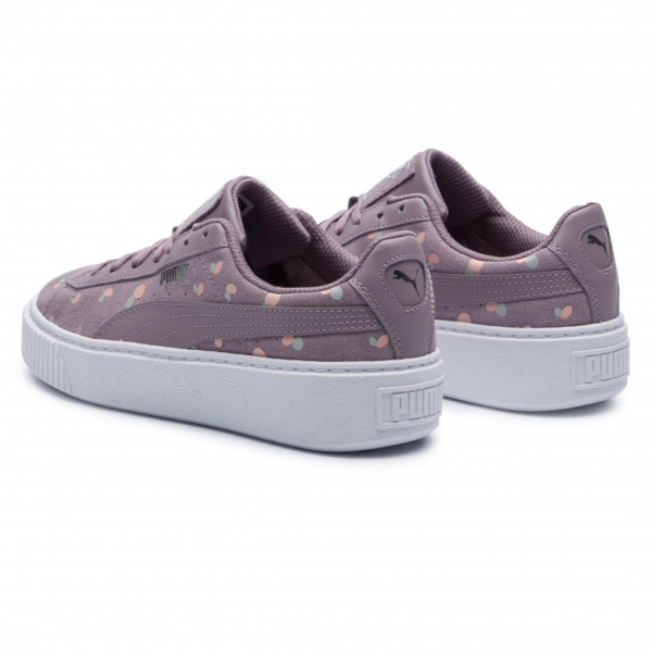 Giày Puma Suede Platform Dots Jr 'Eldberry Peach Bu' 368991-01 - Hình ảnh 5