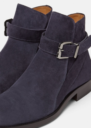 Alternative view of Giày Versace Suede Ankle Boots Navy 1000785-1A00634-1U83B