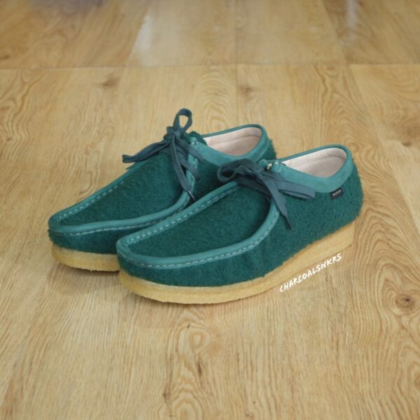 Giày Clarks x Aime Leon Dore Wallabee Casentino Wool 'Dark Green' 261-60880 - Hình ảnh 3