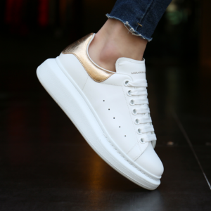 Alternative view of Giày Alexander McQueen 'White Light Gold' 553770-WHFBU-9075