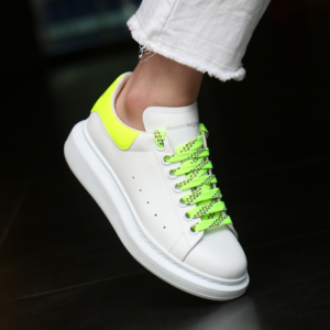 Alternative view of Giày Alexander McQueen Oversized Sneaker 'White Fluo Yellow'