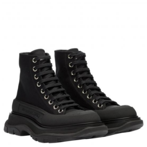 Alternative view of Giày Alexander McQueen Wmns Fashion Black Fabric Hi Top 611706-W4L32-1000
