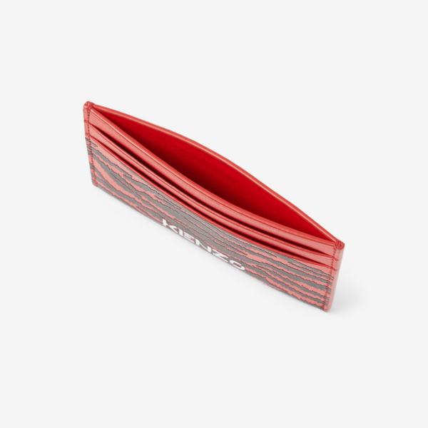 Ví Kenzo x Kansaiyamatoto Leather Card Case Medium Red FB55PM900L43 - Hình ảnh 3