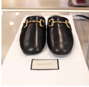 Alternative view of Giày Gucci Wmns Black Flat Slipper Sandals 601597-D3V00-1000