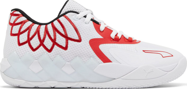 Giày Puma Team Colors 'White High Risk Red' 376941-10