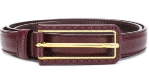 Thắt Lưng Prada Gold Buckle Brown Leather Belt 1CC267053F0606