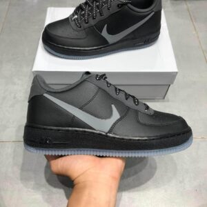 Alternative view of Giày Nike Air Force 1 LV8 3 GS 'Black Silver Lilac' CD7409-001