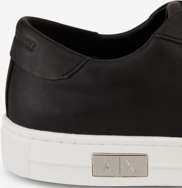 Giày Armani Exchange Low Top Leather 'Black' 11666202MH - Hình ảnh 4