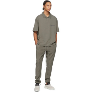 Alternative view of Áo Fear Of God Essentials Short Sleeve Boxy Polo Gray Flannel Charcoal FOG-ESSSBPGC
