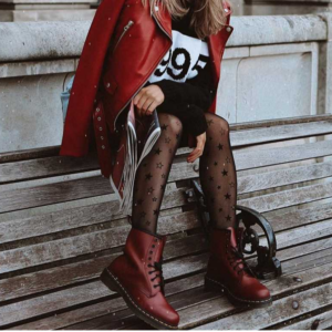 Alternative view of Giày Dr. Martens 1460 Cherry Red Smooth Leather Ankle Boots 11822600