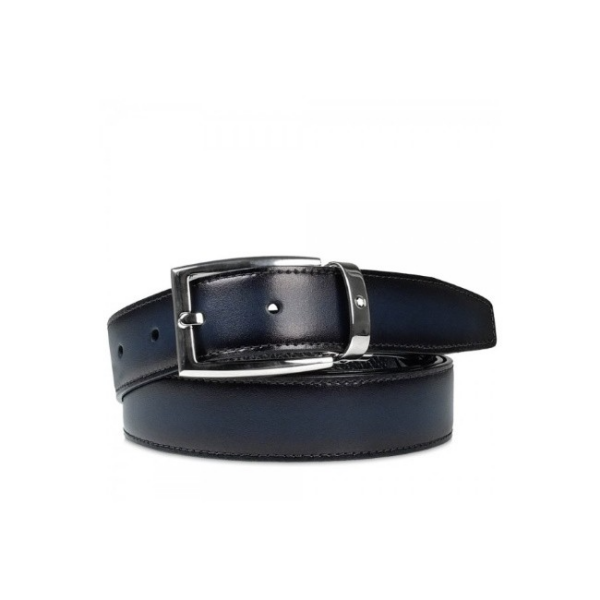 Dây Lưng Montblanc 'Black Blue' 123899 - Ảnh 4