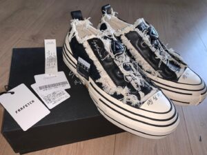 Alternative view of Giày VESSEL x Yohji Yamamoto Wmns Patchwork Platform Low 'Black White' FN E01 060