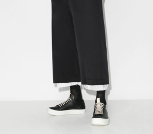 Alternative view of Giày Rick Owens Black Low Top Sneakers RU20F3893LPO-91