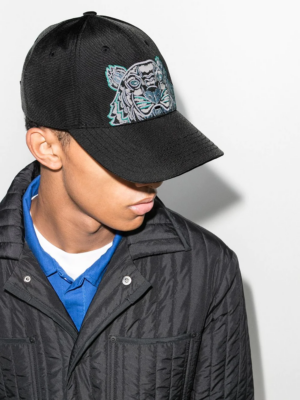 Alternative view of Mũ Kenzo Canvas Kampus Tiger Cap Black Blue FA65AC301F20