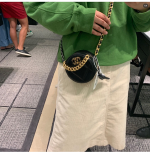 Alternative view of Túi Chanel Clutch On Chain Gold Silver Tone Black Lambskin AP0945-B01901-94305