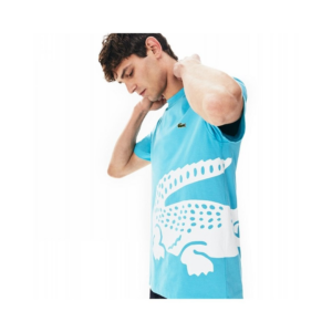 Ao Lacoste Oversized Print T-Shirt Blue TH5139