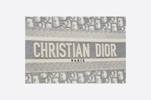 Tui Dior Book Tote Medium 'Gray Embroidery' M1296ZRIW-M932