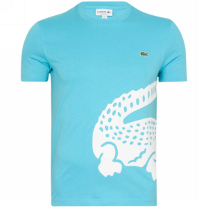 Ao Lacoste Oversized Print T-Shirt Blue TH5139