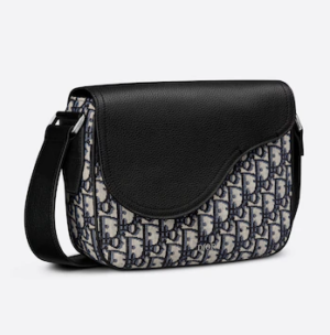 Tui Dior Mini Saddle Messenger Bag Beige and Black 1ADME130YKS-H27E