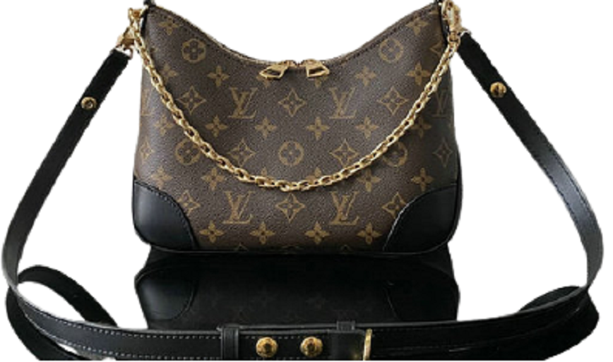 AUTHENTIC Louis Vuitton Boulogne, Monogram Black, M45831