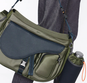 Tui Dior And Sacai Saddle Soft Bag Olive Navy Blue 1ADHO029USF-H65E