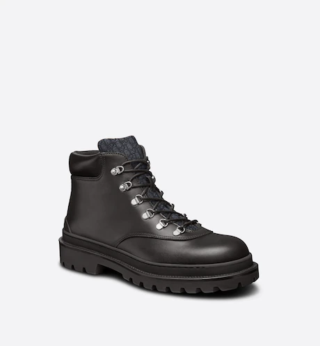 Giày Dior Explorer Ankle Boot Black Smooth Calfskin  AuthenticShoes