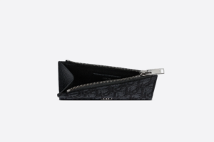 Vi Dior Zipped Card Holder 'Grained Black Dior' 2ESBC250YSE-H03E