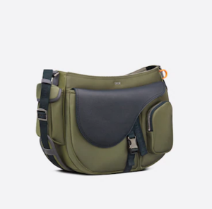 Tui Dior And Sacai Saddle Soft Bag Olive Navy Blue 1ADHO029USF-H65E