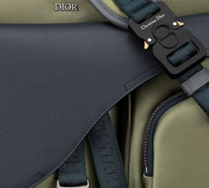Tui Dior And Sacai Saddle Soft Bag Olive Navy Blue 1ADHO029USF-H65E