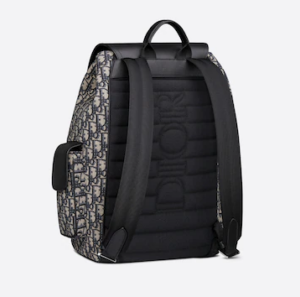 Tui Dior Saddle Backpack Beige Black 1ADBA161YKS-H27E