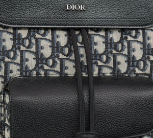 Tui Dior Saddle Backpack Beige Black 1ADBA161YKS-H27E