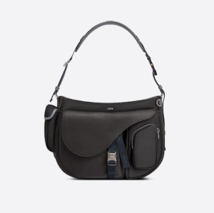Tui Dior And Sacai Saddle Soft Bag Black 1ADHO029USH-H15E