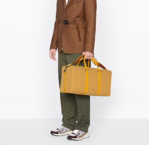 Tui Dior Lingot 50 Bag Gold-Tone Oblique Jacquard 1ADDU115YKY-H20E