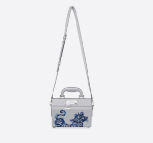 Tui Dior Lock And Kenny Scharf Handbag Gray Smooth 1LXPO199UCK-H855