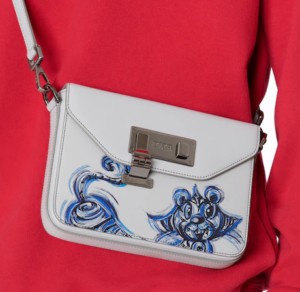 Tui Dior Lock And Kenny Scharf Handbag Gray Smooth 1LXPO199UCK-H855