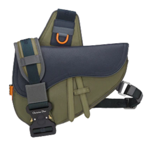 Tui Dior And Sacai Saddle Bag Navy Blue Olive Technical Fabric