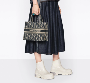 Tui Dior Book Tote Small 'Blue Reverse Embroidery' M1265ZRGO-M928