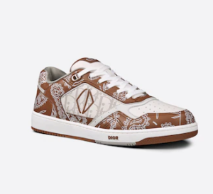 Giay Dior B27 Low Top Sneaker Coffee and White 3SN272ZOF-H760